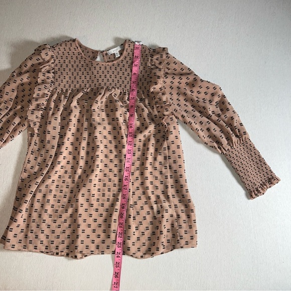 Joie Jamila Top in Ginger & Caviar, Long Sleeve Sheer, Sold Out on Revolve, XS - Picture 3 of 6